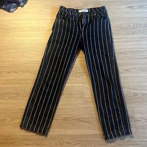 Reformation Striped Jeans - Straight Leg